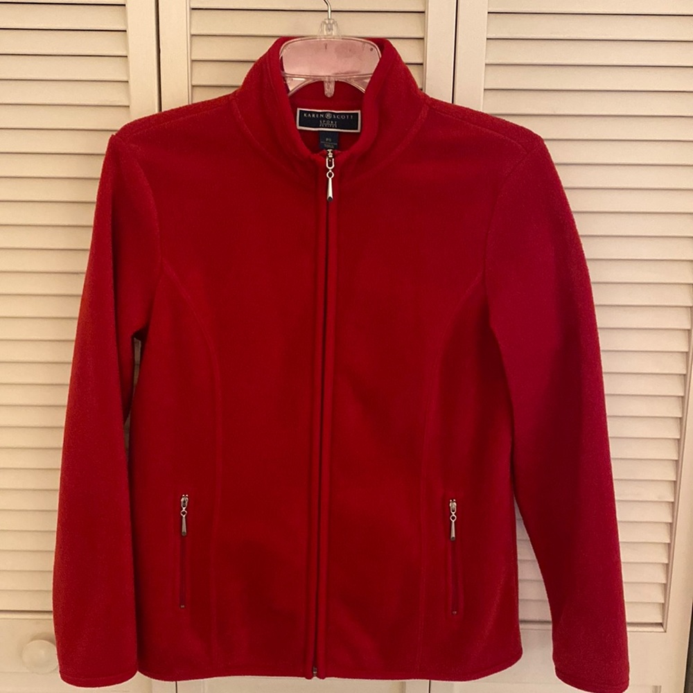 Karen Scott sport zero proof fleece jacket.